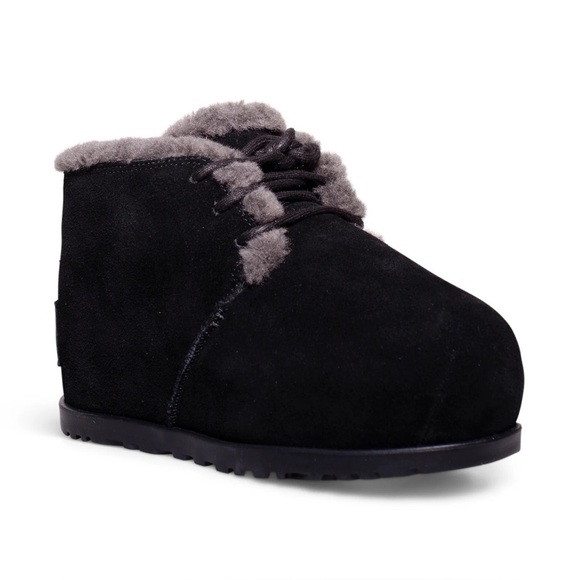 UGG Shoes - UGG Pumped Lace Up Black Boots - Women's